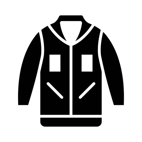Куртка Векторна Ікона Гліф Особистого Комерційного Використання — стоковий вектор