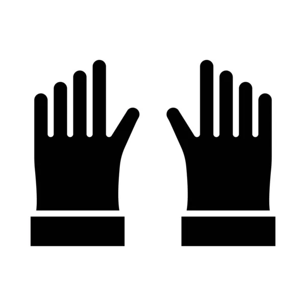 Skórzane Rękawiczki Wektorowe Ikona Glifa Wektorowego Użytku Osobistego Handlowego — Wektor stockowy