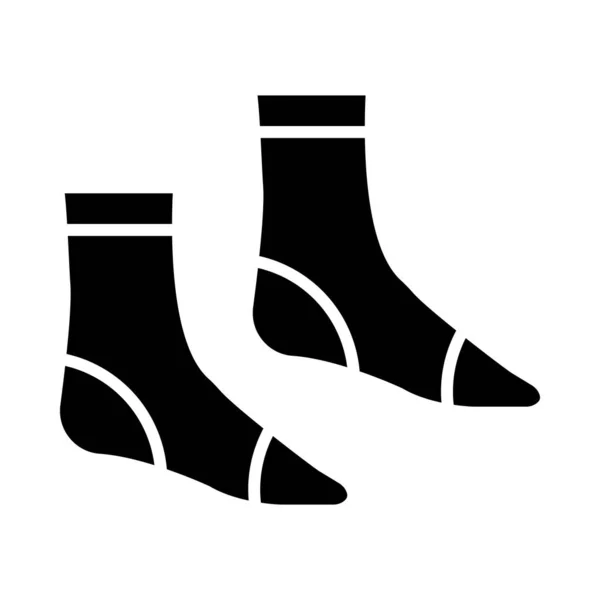 Pair Socks Vector Glyph Icon Personal Commercial Use — Stock Vector