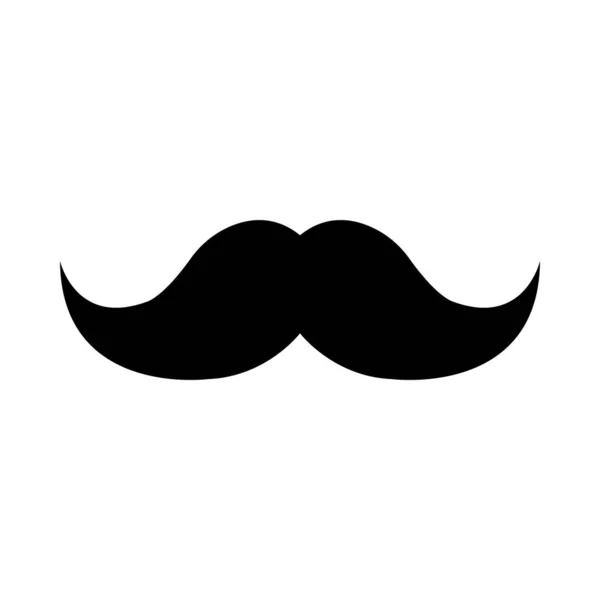 Moustache Vector Glyph Icon Personal Commercial Use — Stock Vector