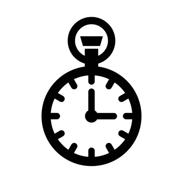 Relógio Bolso Vector Glyph Icon Para Uso Pessoal Comercial — Vetor de Stock
