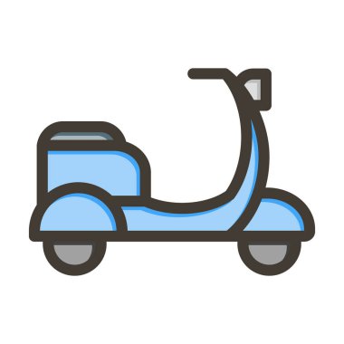 Scooter Kalın Çizgisi Kişisel ve Ticari Kullanım İçin Renklerle Dolu