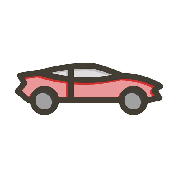 スポーツ車の太線は 個人的および商業的な使用のための色を記入 — ストックベクタ