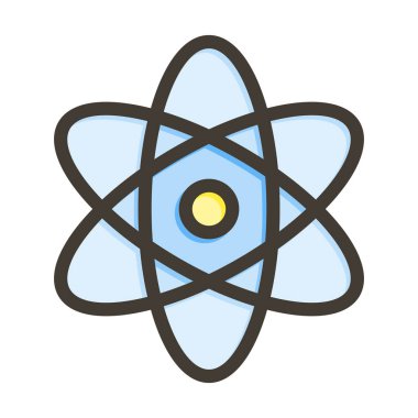 Atom Kalın Çizgisi Kişisel ve Ticari Kullanım İçin Renklerle Dolu