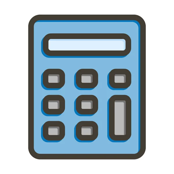 Kalkulačka Tlustá Čára Plné Barvy Pro Osobní Komerční Použití — Stockový vektor