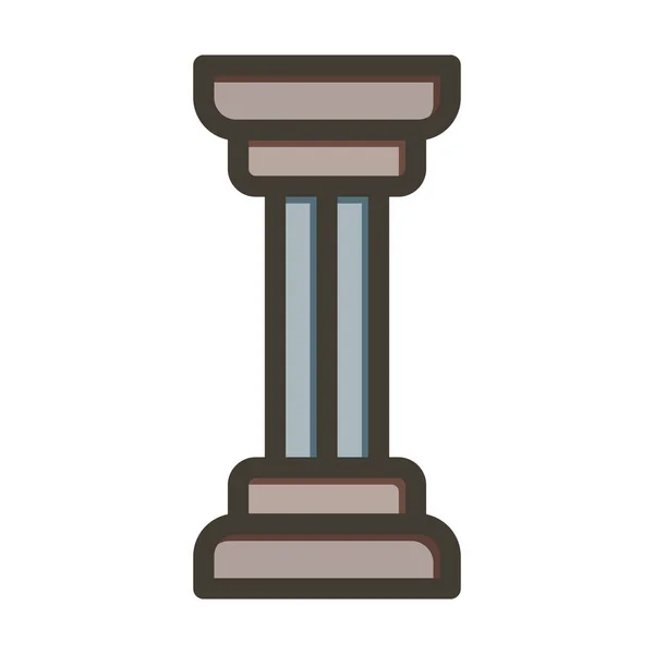Толстая Линия Столба Заполненные Цвета Личного Коммерческого Использования — стоковый вектор