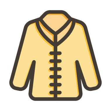 Palto Kalın Çizgisi Kişisel ve Ticari Kullanım İçin Renklerle Dolu