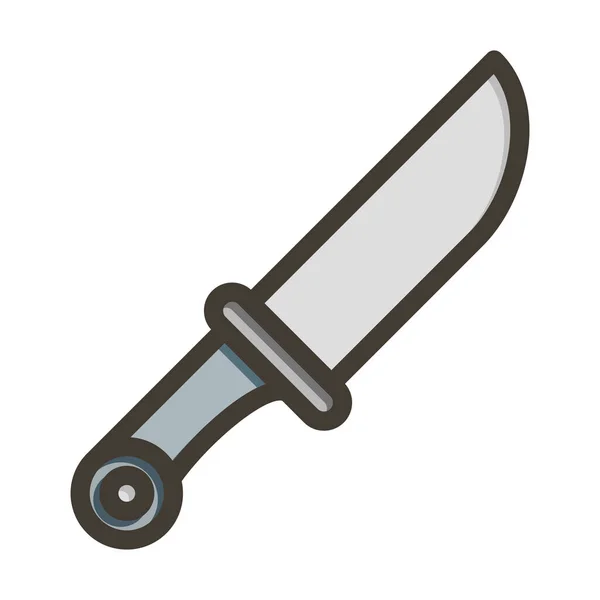Толстая Линия Ножей Заполненные Цвета Личного Коммерческого Использования — стоковый вектор