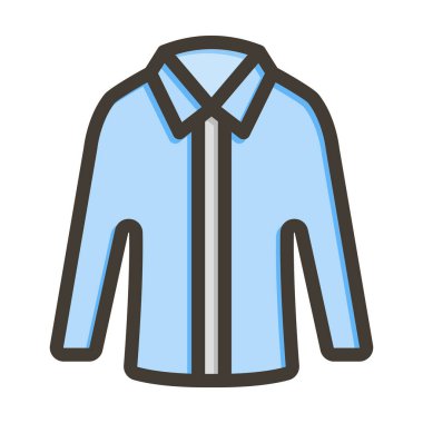 Gömlek Kalın Çizgisi Kişisel ve Ticari Kullanım İçin Renklerle Dolu