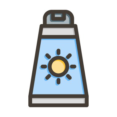 Güneş kremi Kalın Çizgisi Kişisel ve Ticari Kullanım İçin Renklerle Dolu