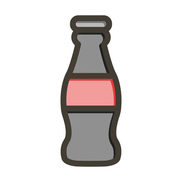Colores Rellenos Línea Gruesa Cola Para Uso Personal Comercial — Vector de stock