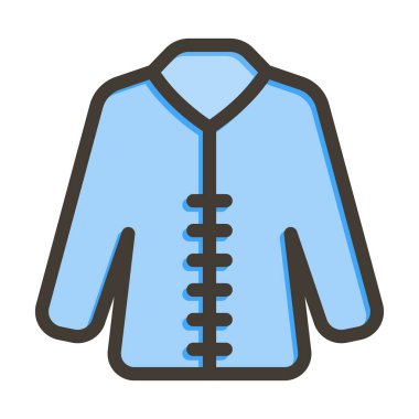 Palto Kalın Çizgisi Kişisel ve Ticari Kullanım İçin Renklerle Dolu