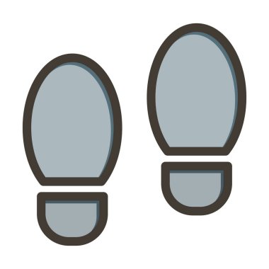 Kişisel ve ticari kullanım için renklerle dolu ayak izi kalınlığı çizgisi