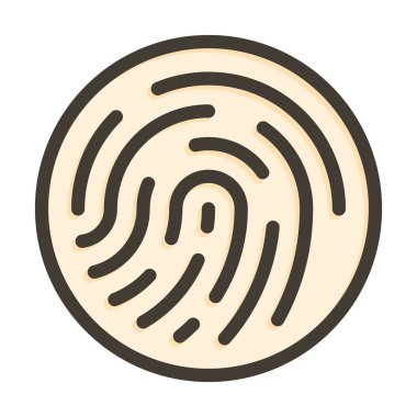 Kişisel ve Ticari Kullanım İçin Renkler Doldurulmuş Parmak izi Kalın Çizgisi