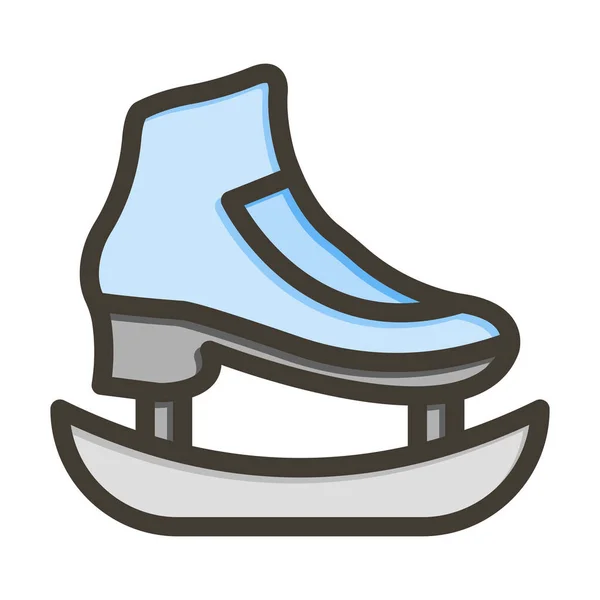 个人和商业用途的冰溜冰鞋填充线 — 图库矢量图片