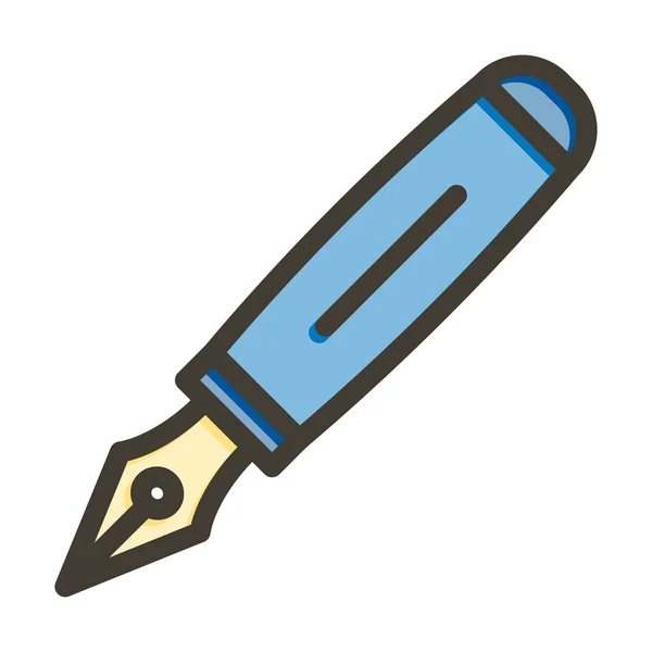 ファンデーションペン太いラインは 個人的および商業的な使用のための色 — ストックベクタ