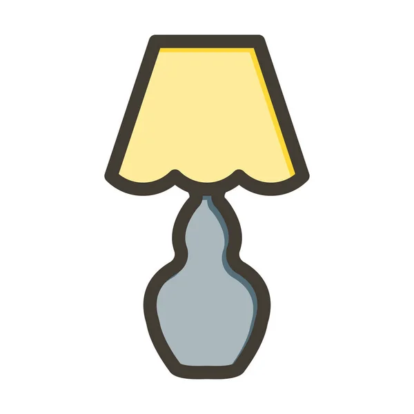 Lamp Thick Line Gefüllte Farben Für Den Persönlichen Und Kommerziellen — Stockvektor