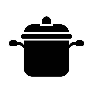 Kişisel ve ticari kullanım için Tencere Vektörü Kabartma Simgesi Pişiriliyor