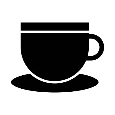 Kişisel ve ticari kullanım için çay kupası vektörü kabartma simgesi