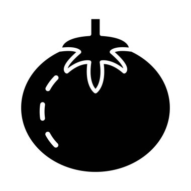 Kişisel ve ticari kullanım için domates vektörü kabartma simgesi