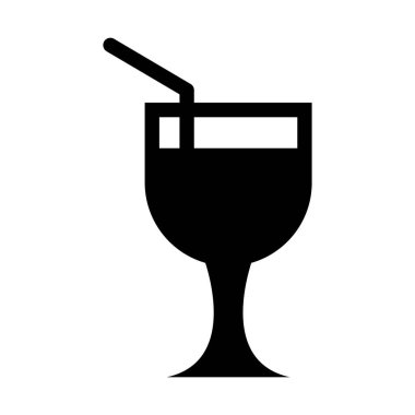 Kişisel ve Ticari Kullanım İçin İçki Vektörü Glyph Simgesi