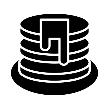 Kişisel ve ticari kullanım için Pankek Vektörü Kabartma Simgesi