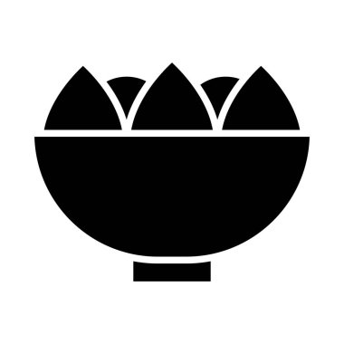 Kişisel ve ticari kullanım için salata kasesi taşıyıcı kabartma simgesi