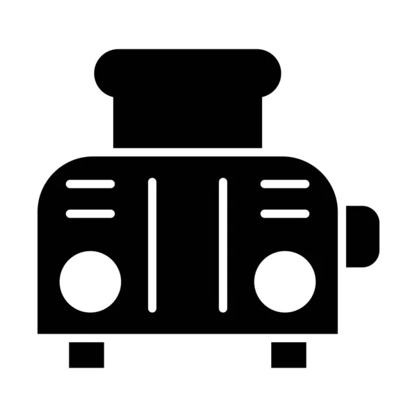 Toaster Vector Glyph Icon Für Den Persönlichen Und Kommerziellen Gebrauch — Stockvektor