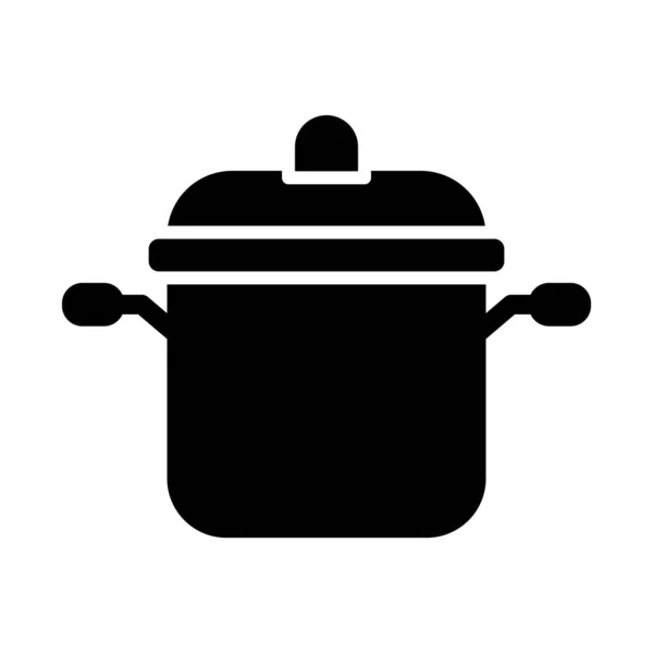 Koken Pot Vector Glyph Ikoon Voor Persoonlijk Commercieel Gebruik — Stockvector