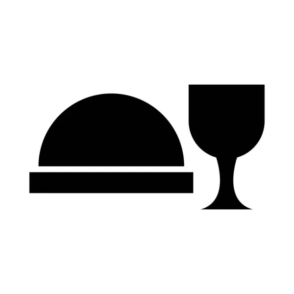 Ikon Dinner Vektor Glyph Untuk Penggunaan Pribadi Dan Komersial - Stok Vektor
