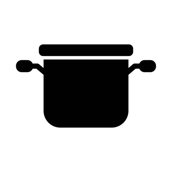 Soup Pot Vector Glyph Icon Für Den Persönlichen Und Kommerziellen — Stockvektor