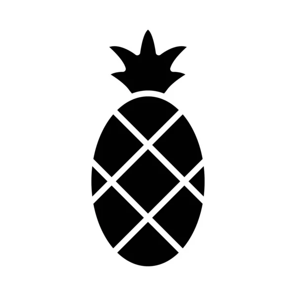 Ikona Wektora Ananasowego Glif Użytku Osobistego Komercyjnego — Wektor stockowy