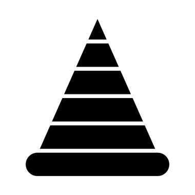 Kişisel ve ticari kullanım için Trafik Konisi Vektör Kabartma Simgesi