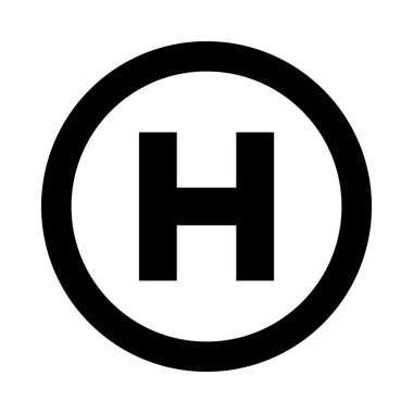 Kişisel ve ticari kullanım için Helipad Vektör Kabartma Simgesi