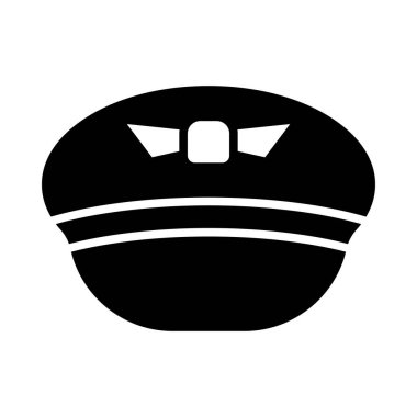 Kişisel ve Ticari Kullanım İçin Pilot Şapka Vektör Kabartma Simgesi