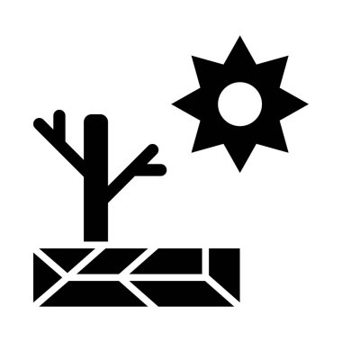 Kişisel ve Ticari Kullanım İçin Kuraklık Vektörü Kabartma Simgesi