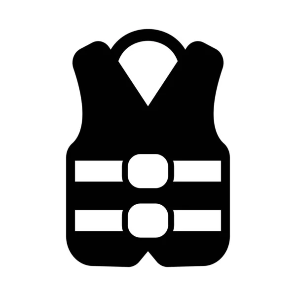 Schwimmweste Vector Glyph Icon Für Den Persönlichen Und Kommerziellen Gebrauch — Stockvektor