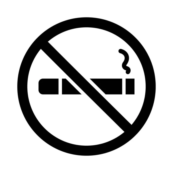 Geen Rokende Vectorglyph Icoon Voor Persoonlijk Commercieel Gebruik — Stockvector