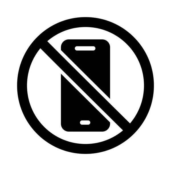 Kein Phone Vector Glyph Icon Für Den Persönlichen Und Kommerziellen — Stockvektor