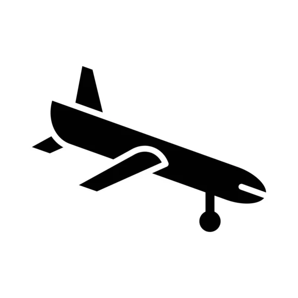 Landing Vector Glyph Icon Für Den Persönlichen Und Kommerziellen Gebrauch — Stockvektor