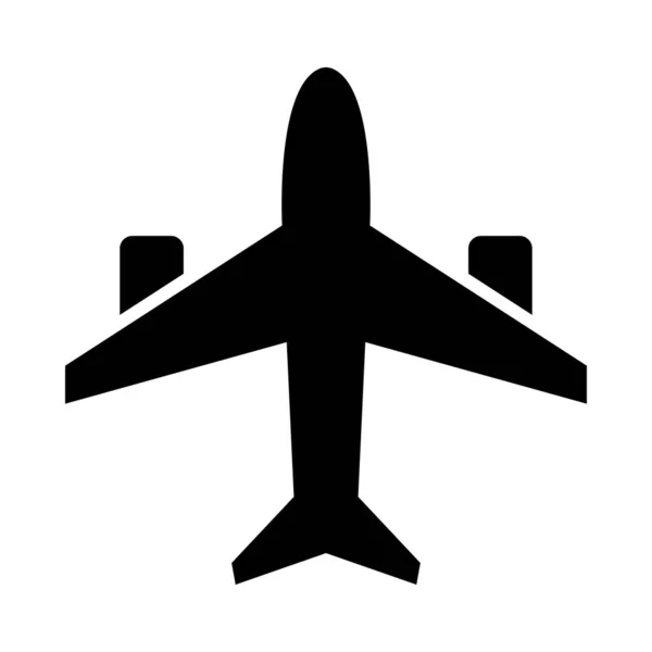 Repülőgép Vektor Glyph Ikon Személyes Kereskedelmi Használatra — Stock Vector