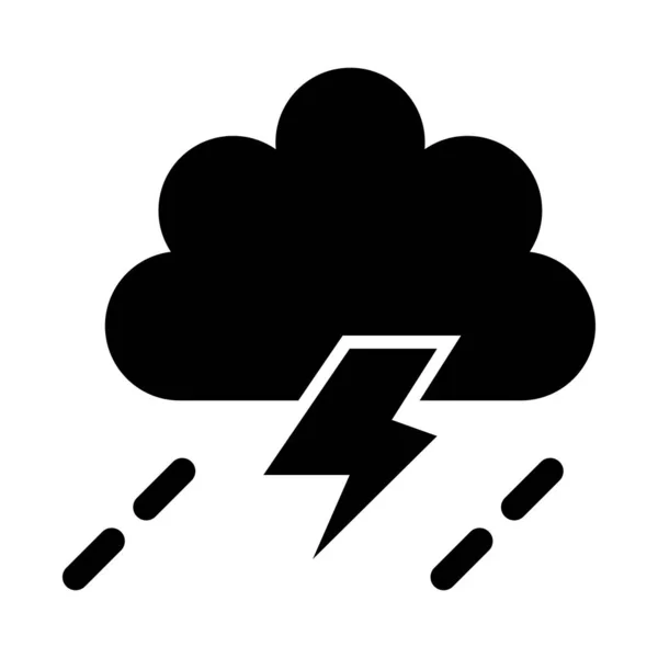 Storm Vector Glyph Icon Für Den Persönlichen Und Kommerziellen Gebrauch — Stockvektor