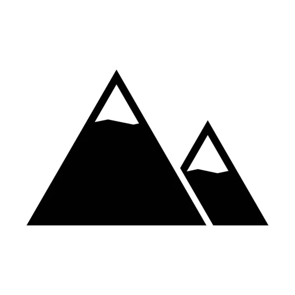 Mountain Vector Glyph Icon Personal Commercial Use — Stock Vector