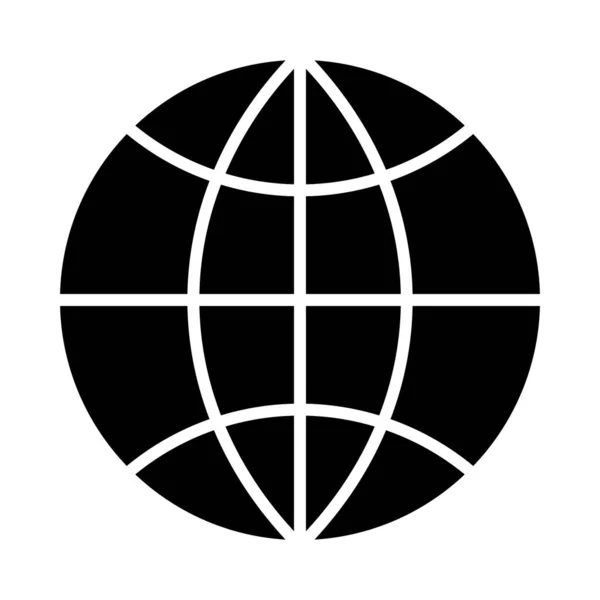 Geo Globe Vector Glyph Icon Para Uso Personal Comercial — Vector de stock