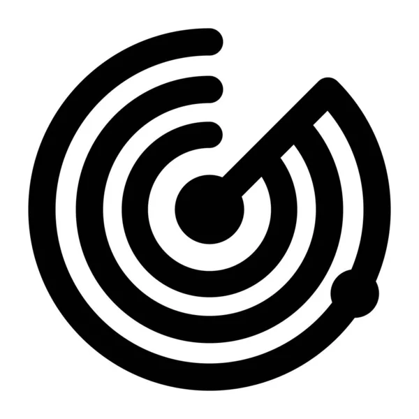 Radar Vector Glyph Icon Para Uso Personal Comercial — Archivo Imágenes Vectoriales