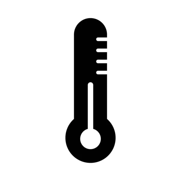 Thermometer Vector Glyph Icon Voor Persoonlijk Commercieel Gebruik — Stockvector