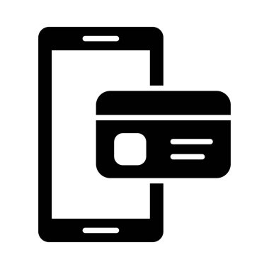 Kişisel ve Ticari Kullanım İçin Ödeme Yöntemi Vektör Glyph Simgesi