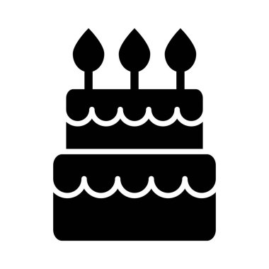 Kişisel ve ticari kullanım için Kek Vektörü Kabartma Simgesi