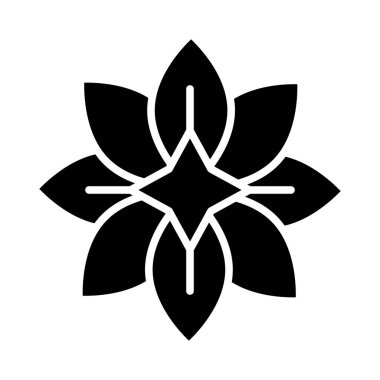 Kişisel ve ticari kullanım için Saffron Vektörü Glyph Simgesi