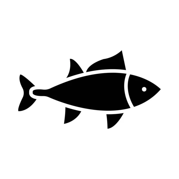 Tuna Vector Glyph Icon Personal Commercial Use — Stock Vector